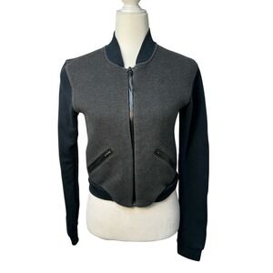 Nike Women's‎ Tech Fleece Cropped BomberJacket 3mm Gray and Black Size Small